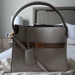 Tory Burch Cream and Tan Tote